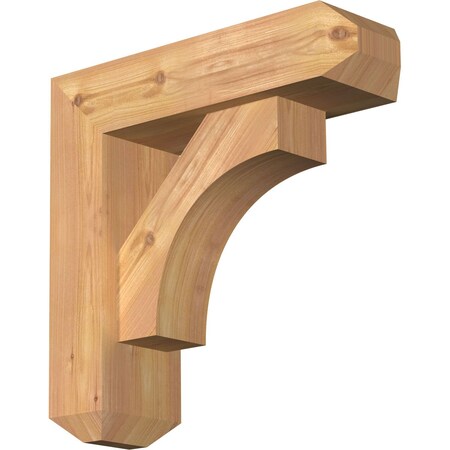 Ekena Millwork Westlake Craftsman Smooth Bracket w/ Offset Brace, Western Red Cedar, 5 1/2"W x 18"D x 18"H BKT0604X18X18WTL04SWR